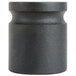 A black metal cylinder with a round top.