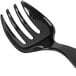 A Fineline black plastic serving fork with two prongs.
