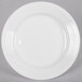A Tuxton Pacifica bright white china plate with a circular edge.