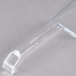 A clear plastic tube with a clear handle for a Fineline clear disposable spatula.