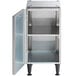 A Scotsman stainless steel cabinet with an open door.