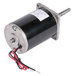 A black and silver Carnival King electric motor with red and white wires.