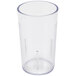A clear plastic Dinex pebbled tumbler with a straw.