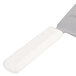 A Dexter-Russell solid turner with a white plastic handle.