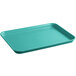 A blue rectangular tray with a handle.
