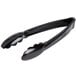 A case of 24 Fineline black disposable tongs with black handles.