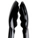 A pair of black Fineline heavy-duty plastic tongs with a handle.