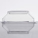 A clear rectangular Fineline plastic lid with a rectangular frame.