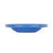 A blue Elite Global Solutions speckled pasta bowl on a white background.