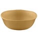 An Elite Global Solutions Rattan-colored melamine bowl.