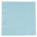 A close-up of a light blue Creative Converting paper napkin.