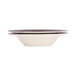 An Elite Global Solutions Durango two-tone melamine bowl in white with a black rim.