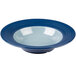 A blue and white Elite Global Solutions Durango melamine bowl.