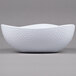 A white GET Coralline melamine bowl with a textured pattern.