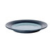 An Elite Global Solutions Durango two-tone melamine plate in abyss and lapis blue with a rim on a table.