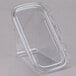 A clear plastic Tamper Evident Sandwich Wedge Container with a clear lid.