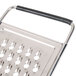 A Tablecraft stainless steel flat grater with extra coarse holes on the side.