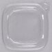 A clear plastic square lid with a handle.