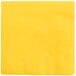A yellow napkin with a plain edge.