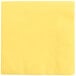 A yellow napkin with a white border.
