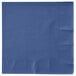A navy blue napkin with a white border.