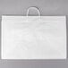 A white plastic bag with handles.