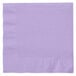 A close-up of a purple Luscious Lavender luncheon napkin with a white background.