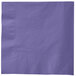A purple napkin on a white background.