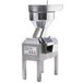 A stainless steel Robot Coupe automatic feed head with a feeding tray on a white background.