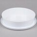 A white melamine bowl with a white lid.