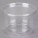 A Choice clear plastic deli container with a lid.
