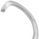A silver curved metal dough hook for Hobart N50 mixers on a white background.