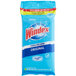 A blue package of SC Johnson Windex glass wipes with a white label.