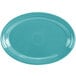 A turquoise oval Fiesta china platter.