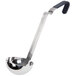 A Vollrath stainless steel ladle with a black Kool Touch® handle.