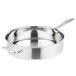 A silver Vollrath Intrigue saute pan with a handle.