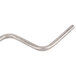 A silver curved metal pipe assembly with a bent end.