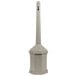A beige Commercial Zone Site Saver cigarette receptacle with a snap-lock lid.