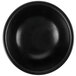 A black Hall China jung bowl with a white background.