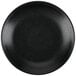 A black Hall China Foundry coupe plate.