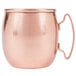 A close-up of a Libbey Copper Moscow Mule Mug handle.