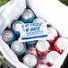 A cooler filled with Polar Tech Re-Freez-R-Brix foam packs and soda cans.