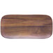 A rectangular wooden Carlisle melamine tray with a woodgrain finish.