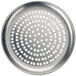 An American Metalcraft heavy weight aluminum pizza pan with perforations in it.