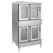 A stainless steel Blodgett ZEPHAIRE-200-G double convection oven with glass doors.