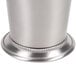 A close-up of a Libbey stainless steel mint julep cup with beaded trim.