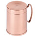 A World Tableware copper Moscow Mule mug with a handle.