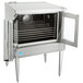 A stainless steel Blodgett convection oven with a door open.