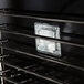 A metal rack in a Blodgett natural gas convection oven.
