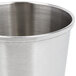 A close up of an American Metalcraft stainless steel mint julep cup.